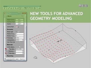 NEW TOOLS FOR ADVANCED
GEOMETRY MODELING
 