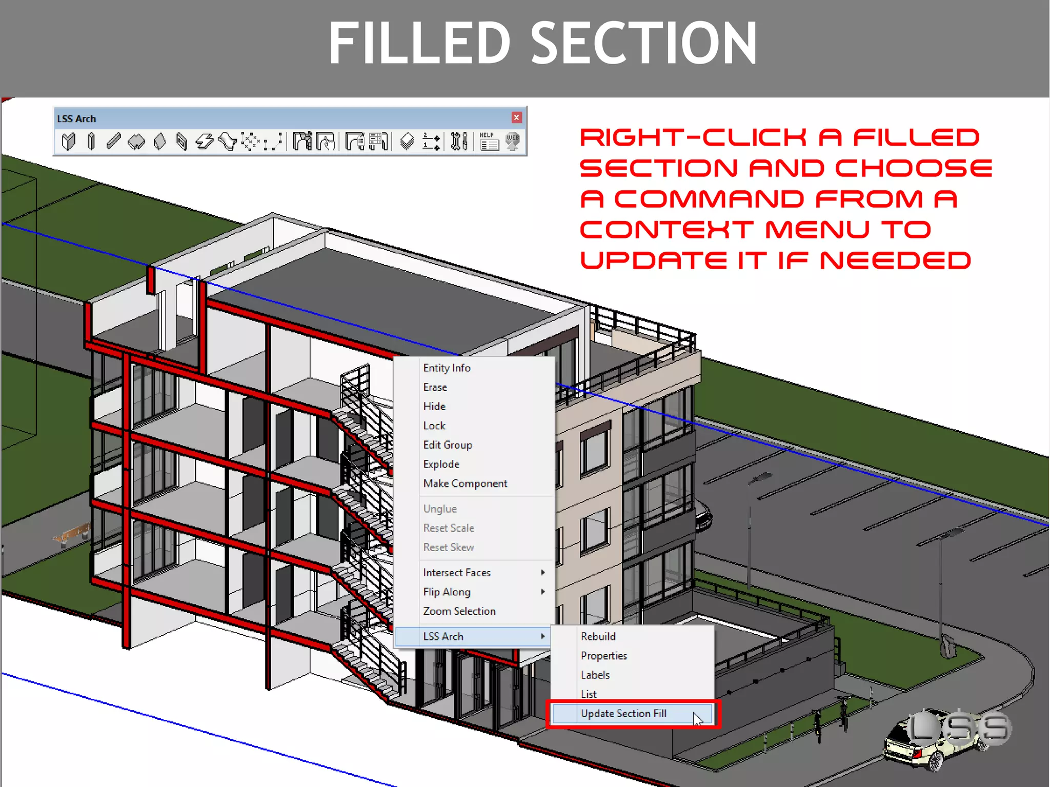 FILLED SECTION
RIGHT-CLICK A FILLED
SECTION AND CHOOSE
A COMMAND FROM A
CONTEXT MENU TO
UPDATE IT IF NEEDED
 