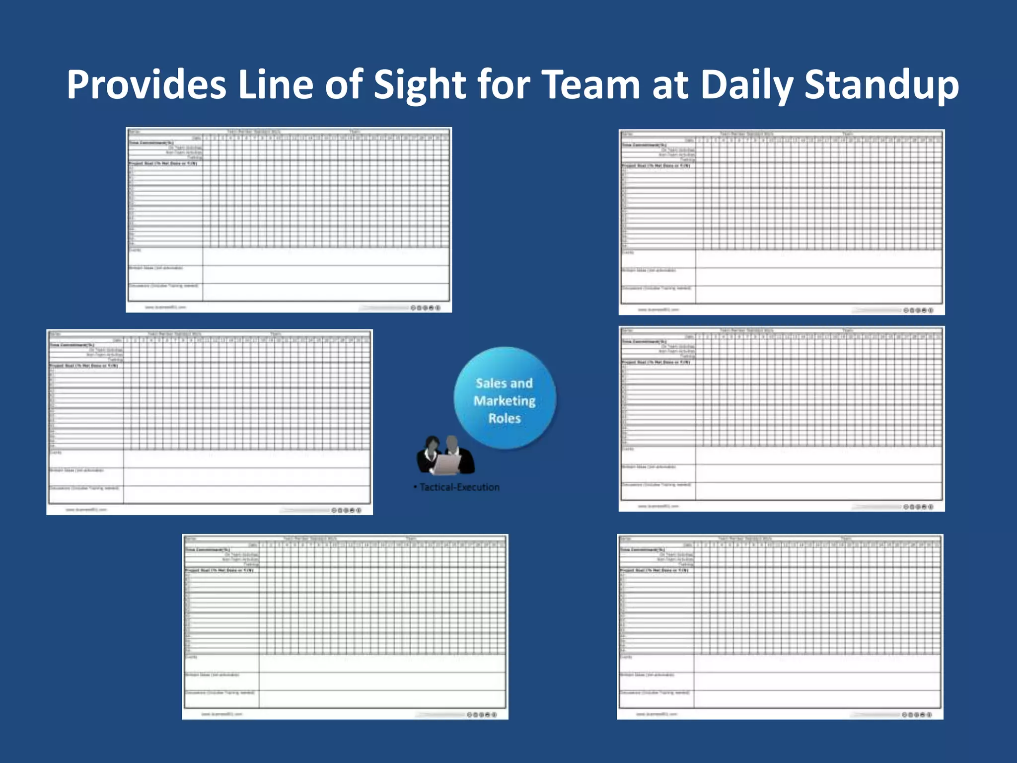 Provides Line of Sight for Team at Daily Standup
 