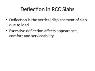 Serviceability Deflection Limit State of Serviceability and Deflection Control in RCC Slabs as ...