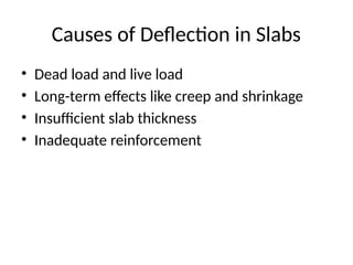 Serviceability Deflection Limit State of Serviceability and Deflection Control in RCC Slabs as ...