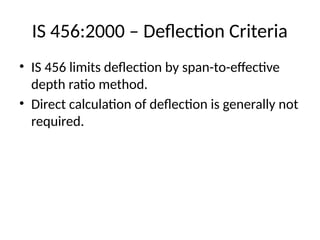 Serviceability Deflection Limit State of Serviceability and Deflection Control in RCC Slabs as ...