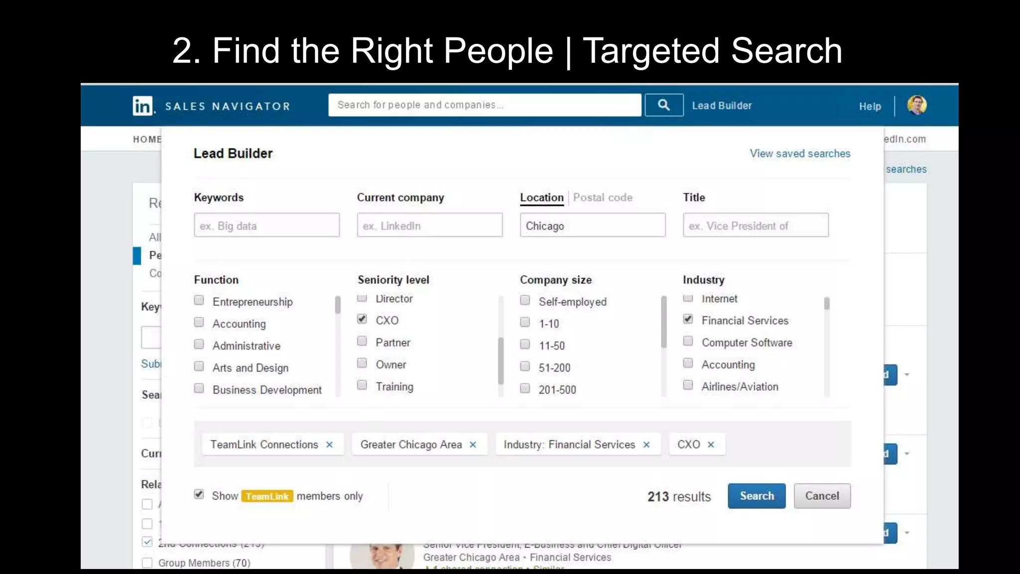 2. Find the Right People | Targeted Search
 