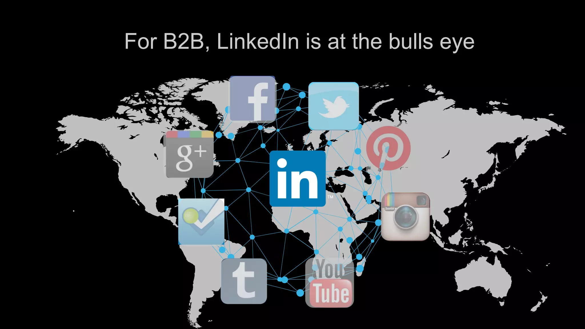 For B2B, LinkedIn is at the bulls eye
 