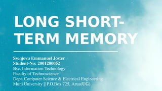 An Introduction to Long Short-term Memory (LSTMs)