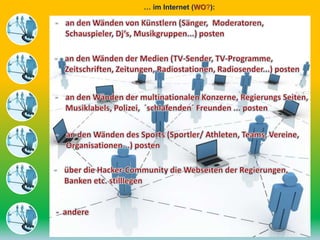 … auf den Strassen (WO?):
 