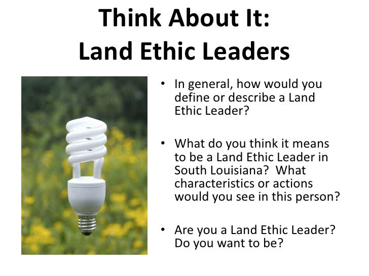 Land Ethic Leaders presentation