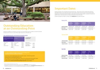 Important Dates
Students may apply to enter LSU Global three times during the year — spring, summer, and fall. Students who would like to
take additional English courses before they progress to their academic careers may enter through LSU’s ESL program before
progressing to the Extended Accelerated Program. An eight-week, pre-sessional English program is available for interested and
qualified students. Please speak with an LSU Global representative for more information.
All dates and deadlines are subject to change. Check LSUGlobal.com for the latest information.
Application Deadline
Application Deadline
Move-in Date
Move-in Date
Program Start Date
Program Start Date
December 4, 2015
January 6, 2016
January 7, 2016
December 4, 2015
January 6, 2016
January 7, 2016
December 4, 2015
January 6, 2016
January 7, 2016
December 4, 2015
January 6, 2016
January 7, 2016
Spring 2016
Fall 2016
EXTENDED
ACCELERATOR
PROGRAM
3 Semesters
EXTENDED
ACCELERATOR
PROGRAM
3 Semesters
ACADEMIC
ACCELERATOR
PROGRAM
2 Semesters
ACADEMIC
ACCELERATOR
PROGRAM
2 Semesters
INTEGRATED
ACCELERATOR
PROGRAM
2 Semesters
INTEGRATED
ACCELERATOR
PROGRAM
2 Semesters
ELOP
16 Weeks
ELOP
16 Weeks
Application Deadline
Move-in Date
Program Start Date
April 24, 2016
May 30, 2016
May 31, 2016
July 10, 2016
August 14, 2016
August 15, 2016
April 24, 2016
May 30, 2016
May 31, 2016
July 10, 2016
August 14, 2016
August 15, 2016
April 24, 2016
May 30, 2016
May 31, 2016
July 10, 2016
August 14, 2016
August 15, 2016
July 10, 2016
August 11, 2016
August 12, 2016
April 24, 2016
May 30, 2016
May 31, 2016
Summer 2016
EXTENDED
ACCELERATOR
PROGRAM
3 Semesters
ACADEMIC
ACCELERATOR
PROGRAM
2 Semesters
INTEGRATED
ACCELERATOR
PROGRAM
2 Semesters
ELOP
16 Weeks
Outstanding Education
at an Outstanding Price
Earning an LSU degree is an investment in your future. From your UAP year onward, LSU offers an exceptional education
and opportunities to have a fun and fulfilling college experience at an affordable cost.
*Price for 12 months, including breaks. All costs in USD.		
Please note: tuition, fees, and costs are subject to change. Students should visit LSUGlobal.com for the most up-to-date costs.
**Estimated yearly cost is based on the cost for the 2015-2016 academic year and is subject to change. Please visit lsu.edu/admissions/costs-aid/tuition-fees/ for more
information. Be sure to apply early! It is to your best advantage to submit your application and transcripts as soon as possible.
16 LSUGlobal.com LSUGlobal.com 17
LSU STANDARD ENTRY
ESTIMATED COSTS**
Tuition and Fees
(12 hours per semester)	 $28,800
Living Expenses	 $12,000
Books, Supplies and
Health Insurance	 $2,600
	 $43,400
EXTENDED ACCELERATOR PROGRAM
3 Semesters*
Tuition and Fees	 $33,800
Housing 	 $11,000
Meals	$6,500
Health Insurance*	 $2,000
$53,300
INTEGRATED ACCELERATOR PROGRAM
ACADEMIC ACCELERATOR PROGRAM
2 Semesters*
Tuition and Fees 	 $28,800
Housing 	 $9,000
Meals	$5,500
Health Insurance*	 $2,000
$45,300
2016 UNDERGRADUATE ACCELERATOR ESTIMATED COSTS
In need of additional English courses before enrolling in the
Extended Academic Accelerator Program?
Enroll in the pre-sessional English language program, the English Language + Orientation Program (ELOP).
Estimated tuition for recommended 16-week term: $6,500
After completion of the pre-sessional English program, students will enter and pay tuition for the Accelerator Program.
Students interested in the ELOP may be eligible for a later start date. Please speak with your LSU Global
recruiter or refer to outreach.lsu.edu/Enrichment/ELOP/Dates-And-Costs for more information.
 