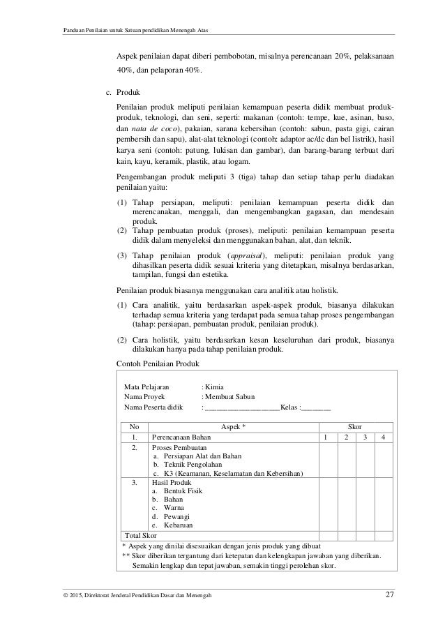 Panduan Penilaian Kurikulum 2013 Smp
