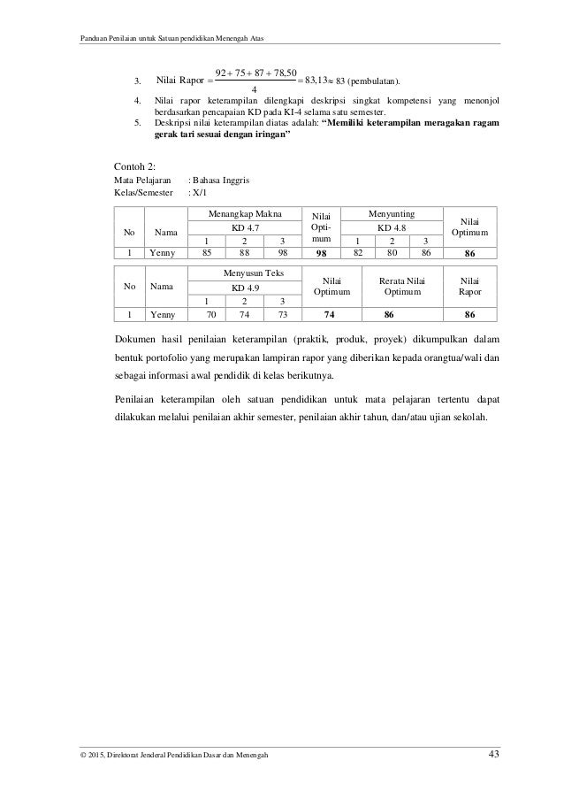 Contoh Deskripsi Nilai Keterampilan - Contoh Aura