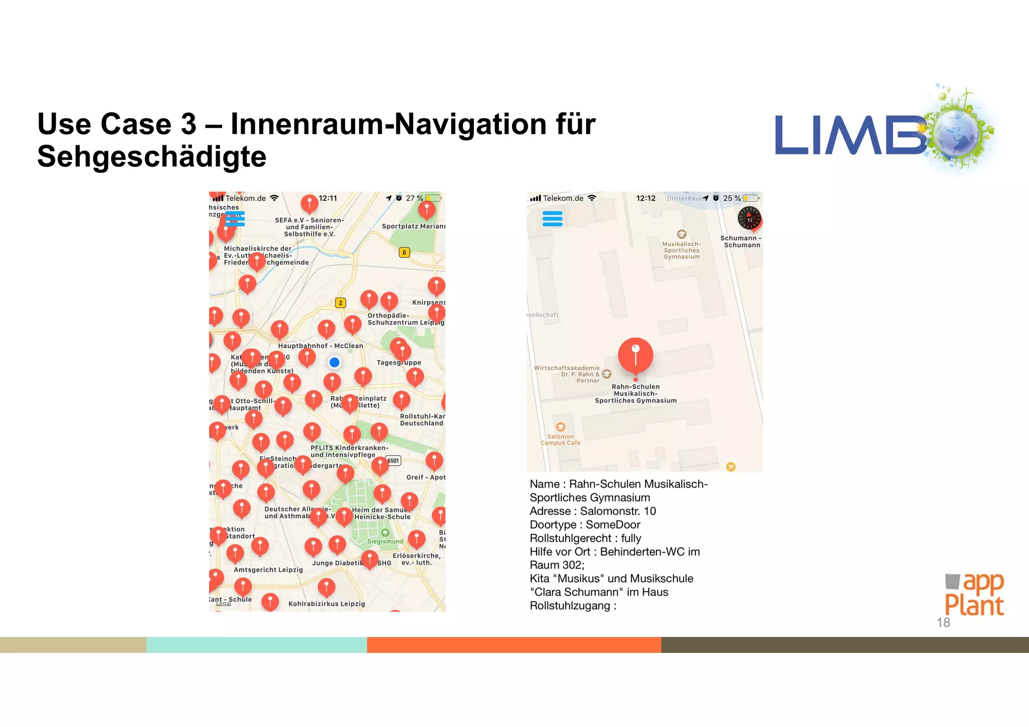 Use Case 3 – Innenraum-Navigation für
Sehgeschädigte
18
 