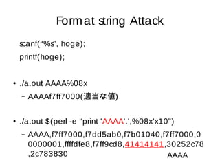 Format string Attack | ODP