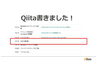 Qiita書きました！
 