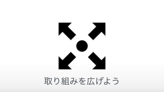 取り組みを広げよう
 