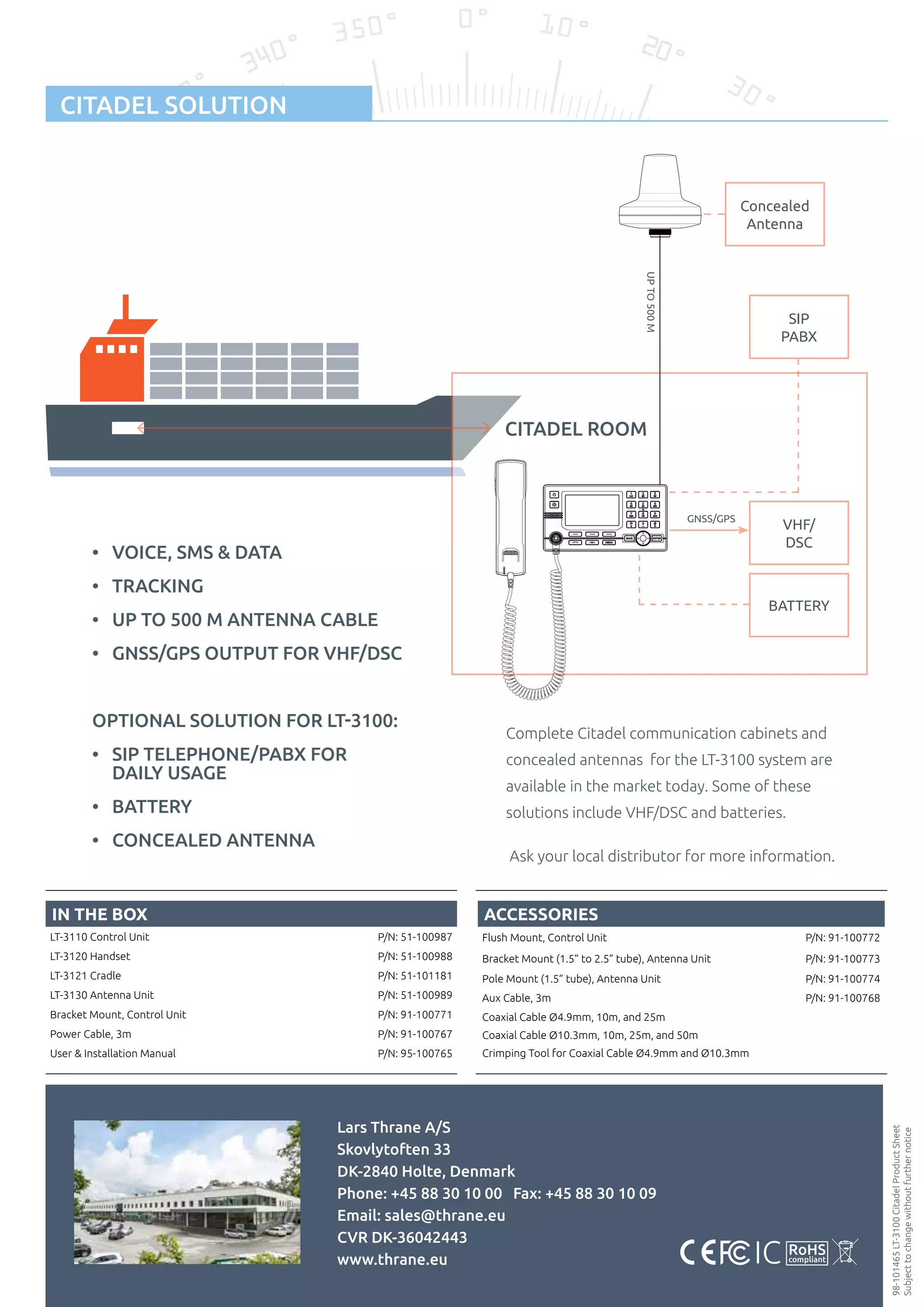 Lt 3100 citadel product sheet rev. 1.01
