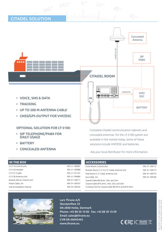 Lt 3100 citadel product sheet rev. 1.01