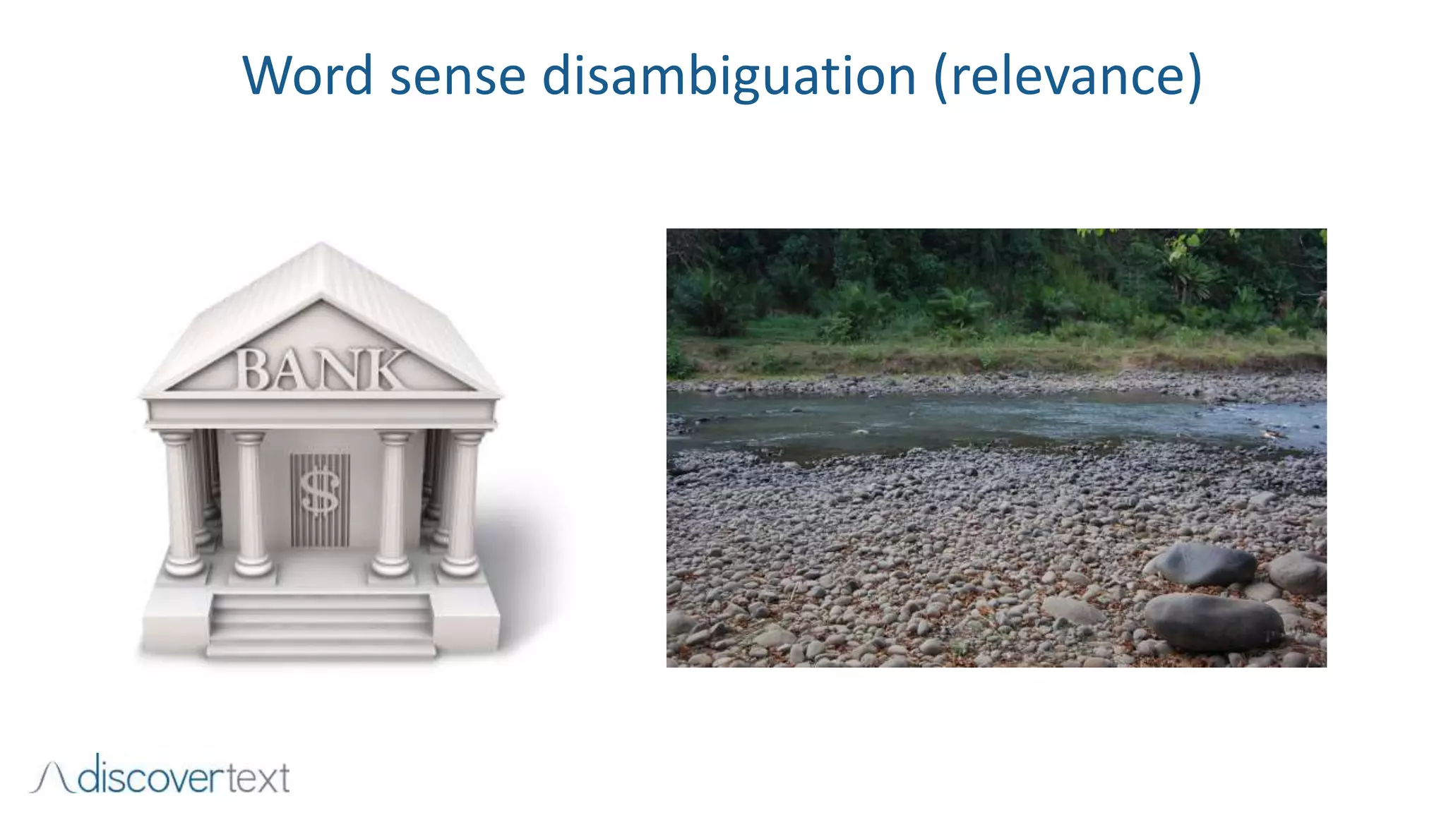 Word sense disambiguation (relevance)
 