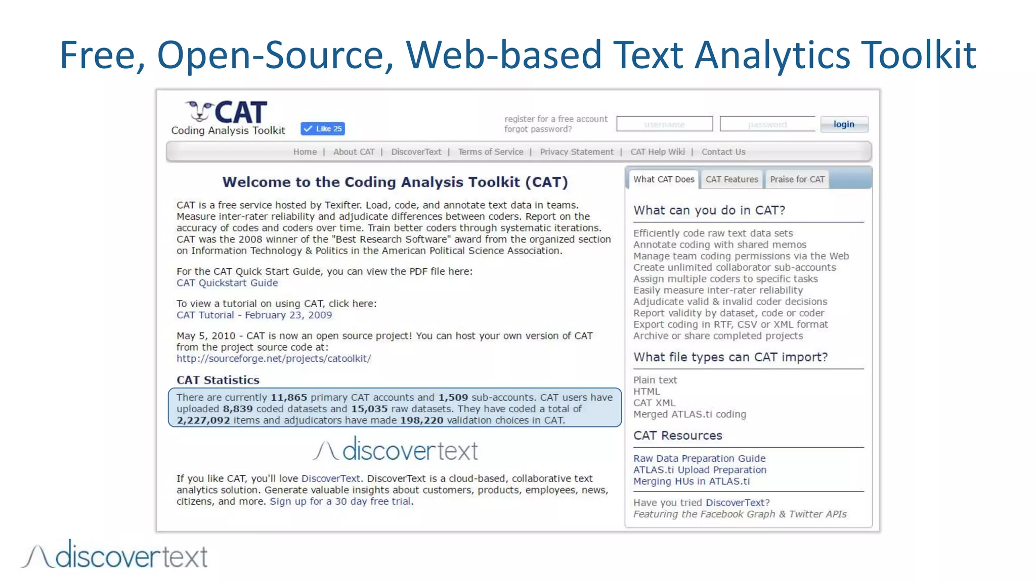 Free, Open-Source, Web-based Text Analytics Toolkit
 