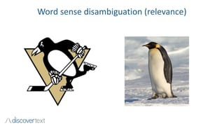 Word sense disambiguation (relevance)
 