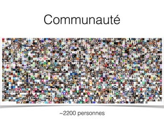Communauté
~2200 personnes
 