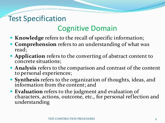 cognitive domain