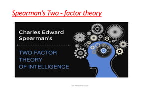 Spearman’s Two - factor theory
TCP PRESENTO-2020
 