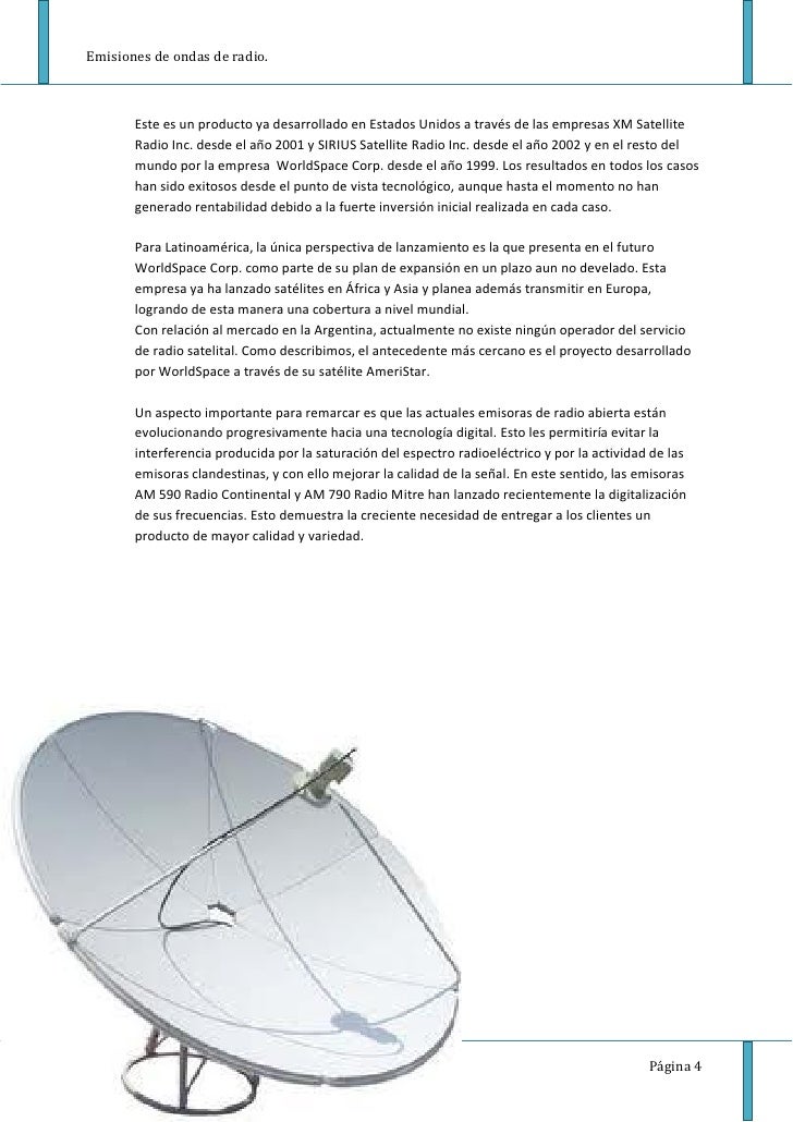 Emisiones de ondas de radio