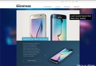 Lush course layout that
feels very ‘webby’
 