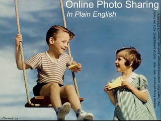 Online Photo Sharing In Plain English Nickolas Muray (American 1892-1965)   NUCOA MARGERINE, KIDS ON SWING   http://www.flickr.com/photos/george_eastman_house/3122866921/  