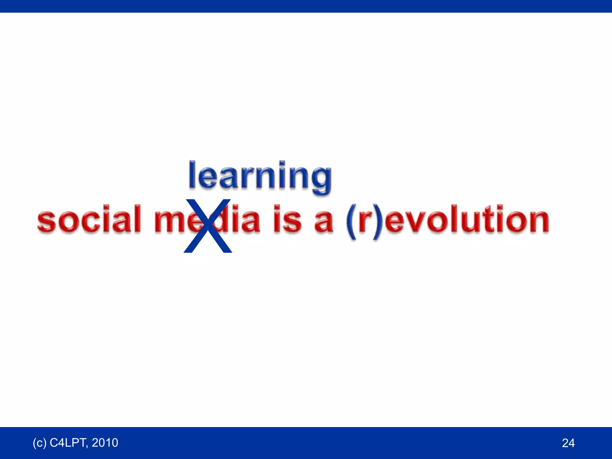 24learningXsocial media is a(r)evolution(c) C4LPT, 2010