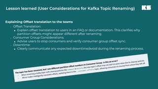 Topic Offset Renaming a Kafka Topic | Kafka Summit London | PDF