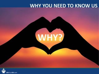 LifeTrust3D.com
WHY YOU NEED TO KNOW US
WHY?
 