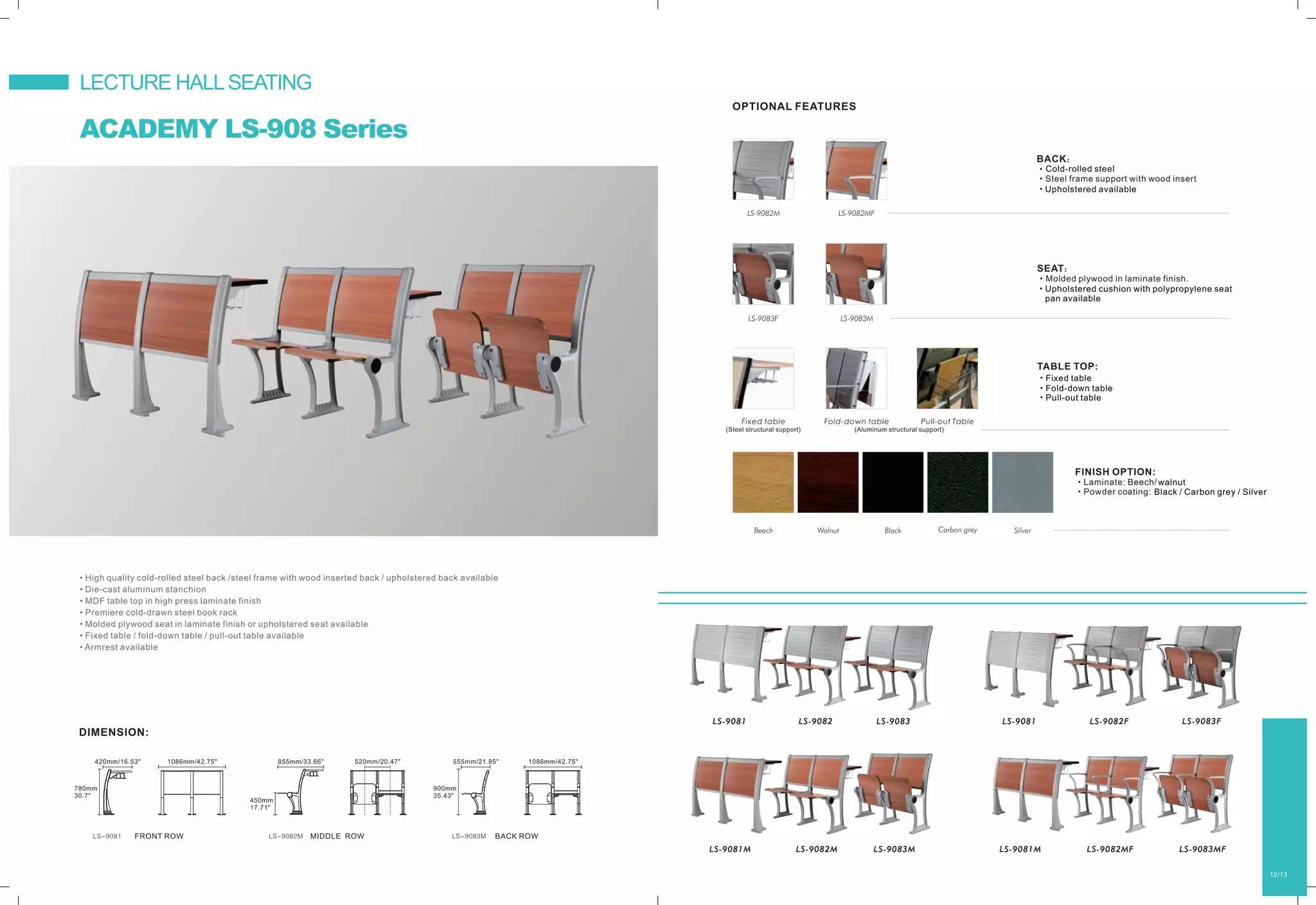 Leadcom lecture hall seating collection | PDF