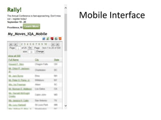 Mobile Interface 
 