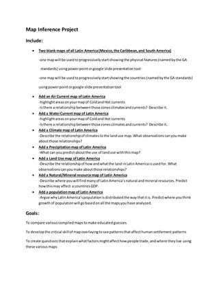 Lt america inference map project | DOCX | Geography | Science