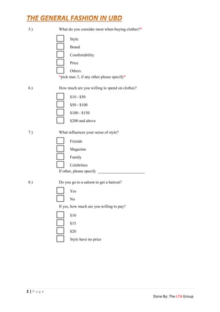 Lta survey draft | PDF