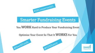 Smarter Fundraising Events
You WORK Hard to Produce Your Fundraising Event
Optimize Your Event So That It WORKS For You
 