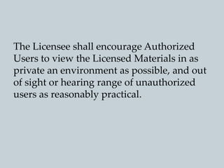 Licensee Model Licenses and License Templates: Present and Future | PPTX