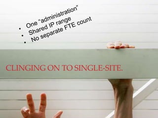 CLINGING ON TO SINGLE-SITE.
 