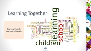 Learning Together
Learning Block 3:
Learning informally
 