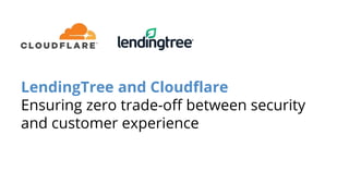 LendingTree and Cloudflare
Ensuring zero trade-off between security
and customer experience
 
