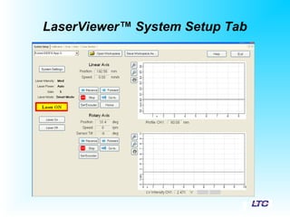 LaserViewer™ System Setup Tab
 