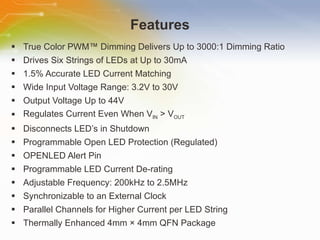 LT3598: Six String LED Driver | PPT | Consumer Electronics | Technology ...