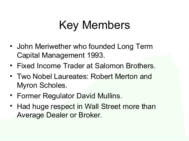 Trading strategies of ltcm