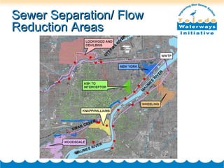 Sewer Separation/ FlowSewer Separation/ Flow
Reduction AreasReduction Areas
 