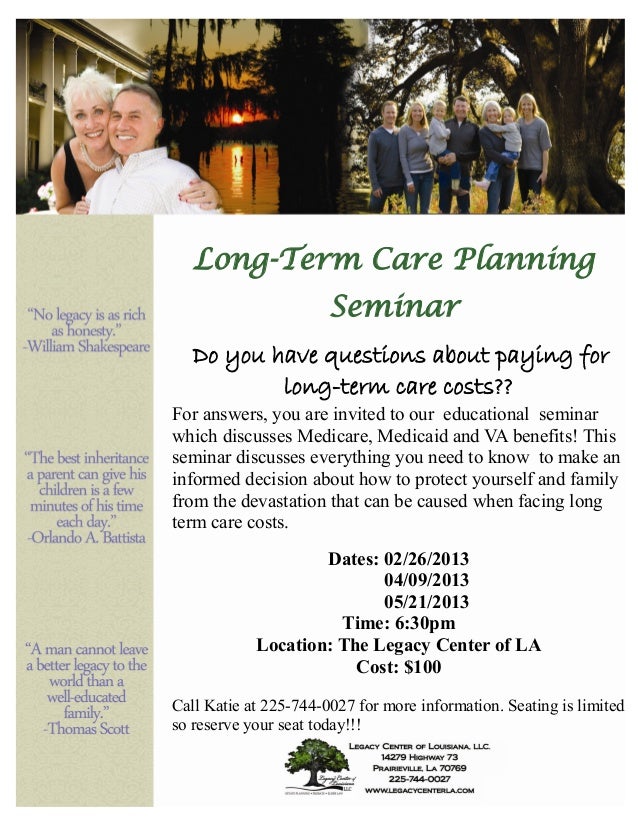 LongTerm care Planning Seminar