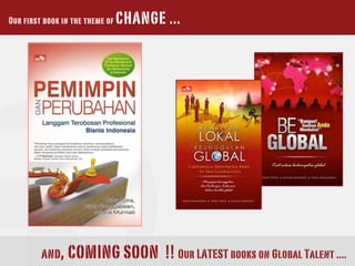 and, COMING SOON !! Our LATEST books on Global Talent ....
Our first book in the theme of CHANGE ...
 