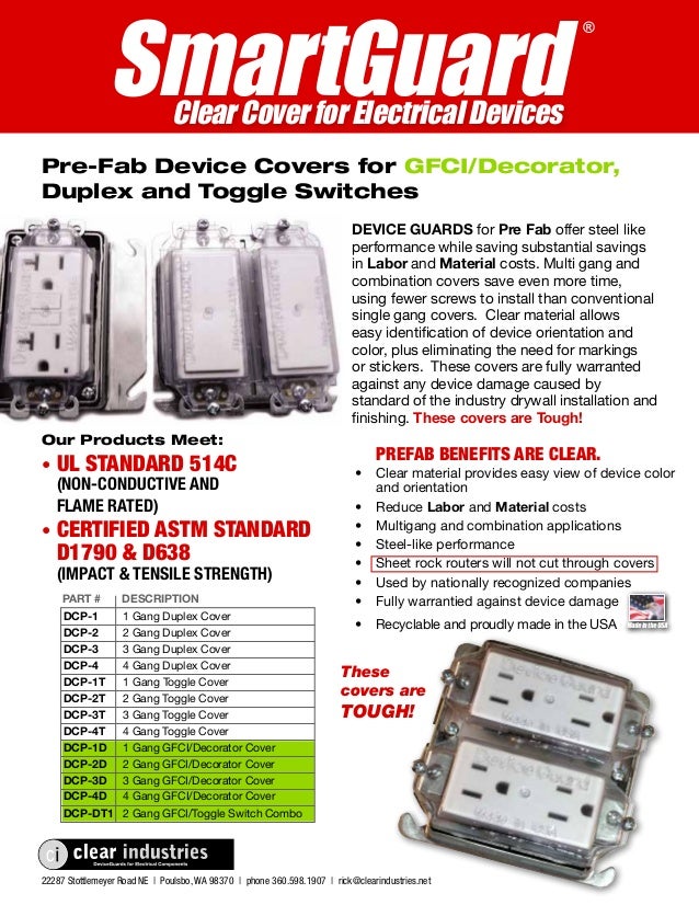 SmartGuard Clear Covers for Electrical Devices