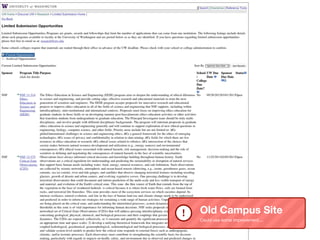 !   Old Campus Site
    Could use some improvement....
 