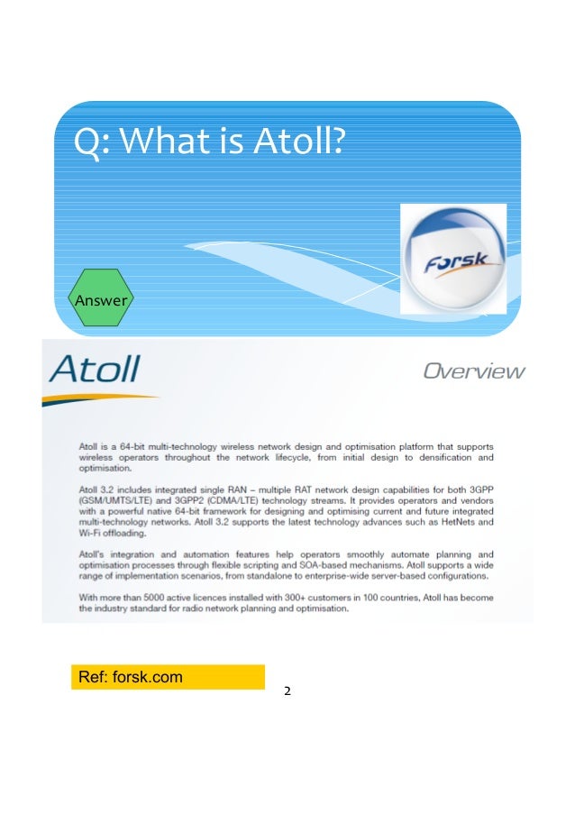 LTE RF Planning Tool Atoll